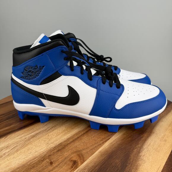 Air Jordan 1 Retro MCS Baseball Cleats Blue Black White AV5354-411 Men\'s 14 main image 6